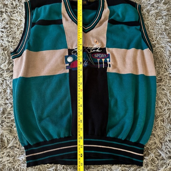 Vintage Steve Stricker Fairway Sport Sweater Vest Golf Big Logo Mens Size Large - Picture 2 of 5